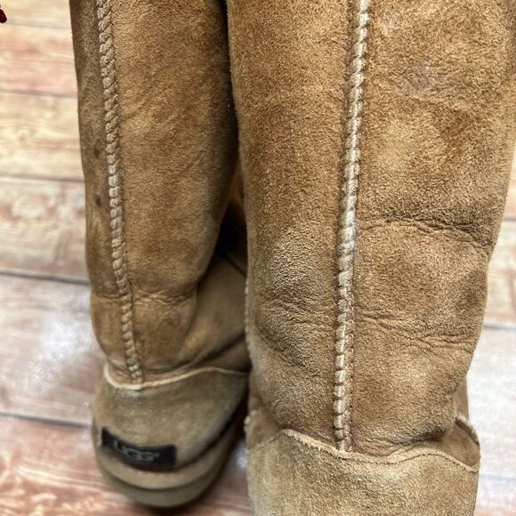 UGG Australia Womens Classic Tall 5815 Chestnut Boots Size 7 EU 38 - Picture 7 of 13